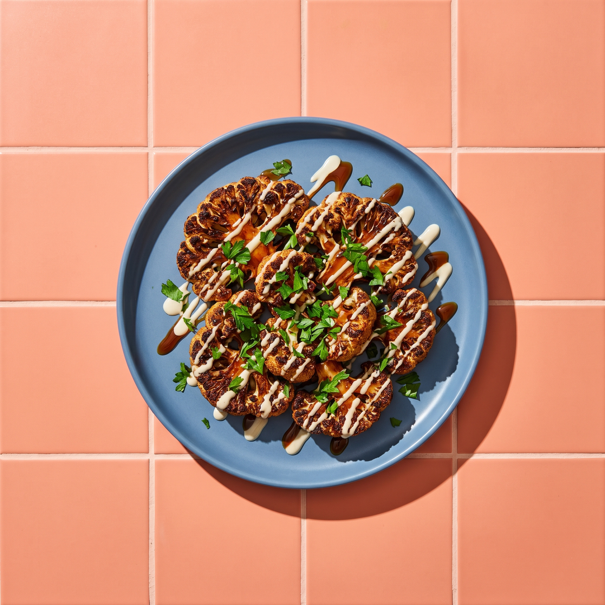 Roasted Cauliflower with Tahini & Silan