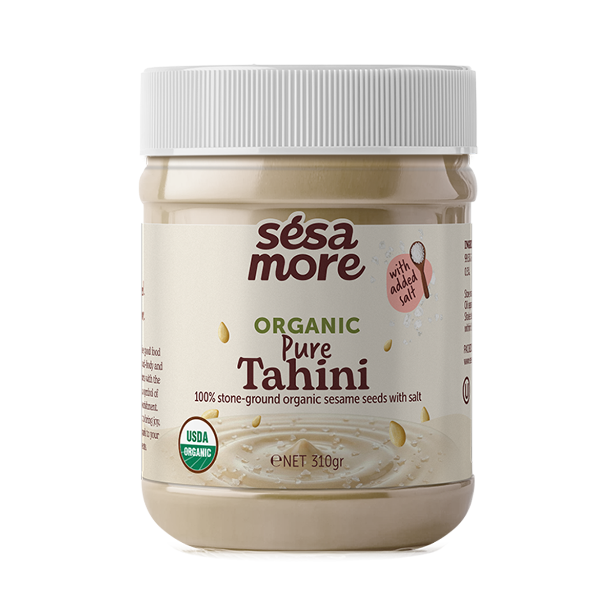 Organic Pure Tahini with Salt - Jar